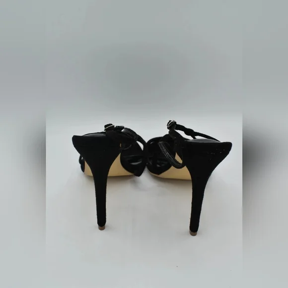 Elegant Black Strappy Heels - Picture 3 of 4